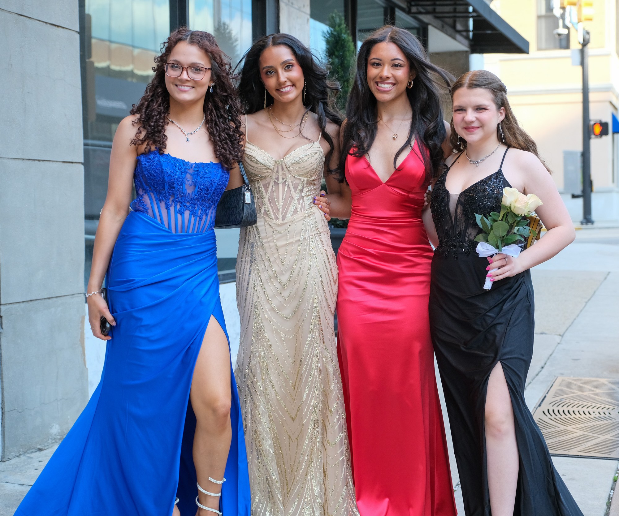 Saucon Valley High School held its prom Friday, May 1, 2026, at the Americus Hotel in Allentown. Students and their guests arrive to the big night. (Sharon Merkel/Special to The Morning Call)