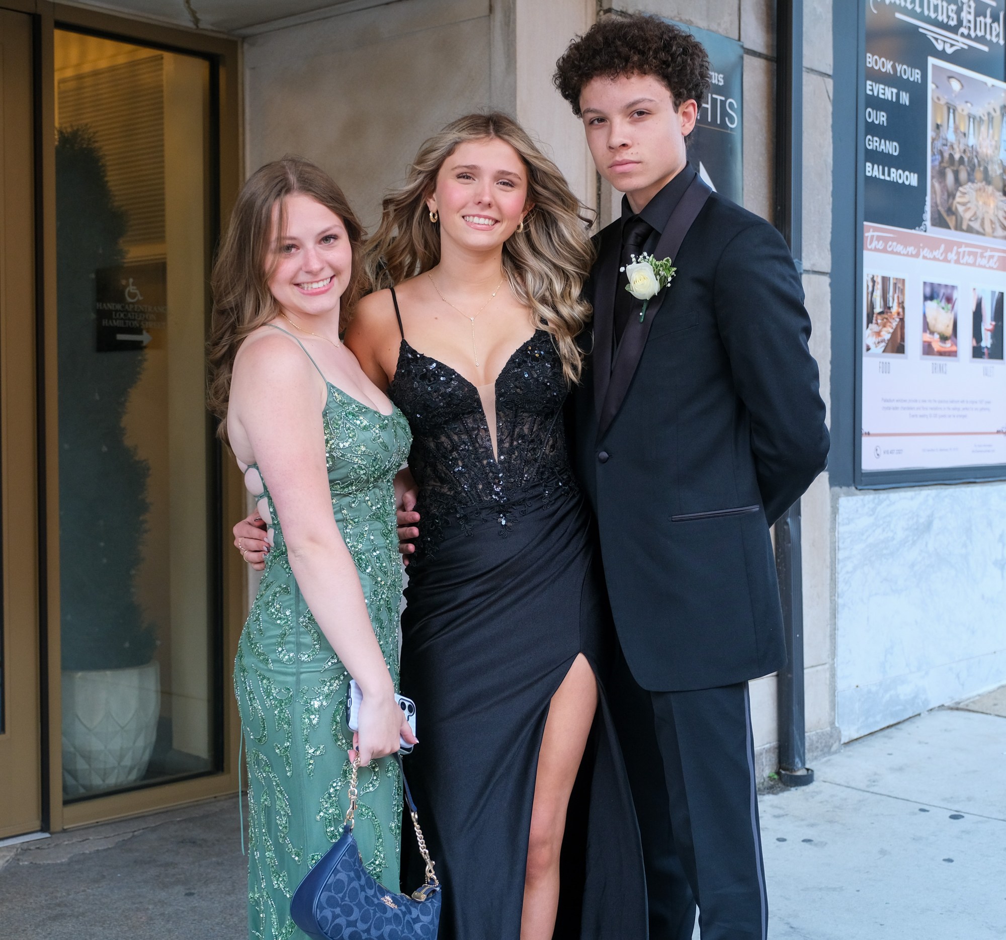 Saucon Valley High School held its prom Friday, May 1, 2026, at the Americus Hotel in Allentown. Students and their guests arrive to the big night. (Sharon Merkel/Special to The Morning Call)