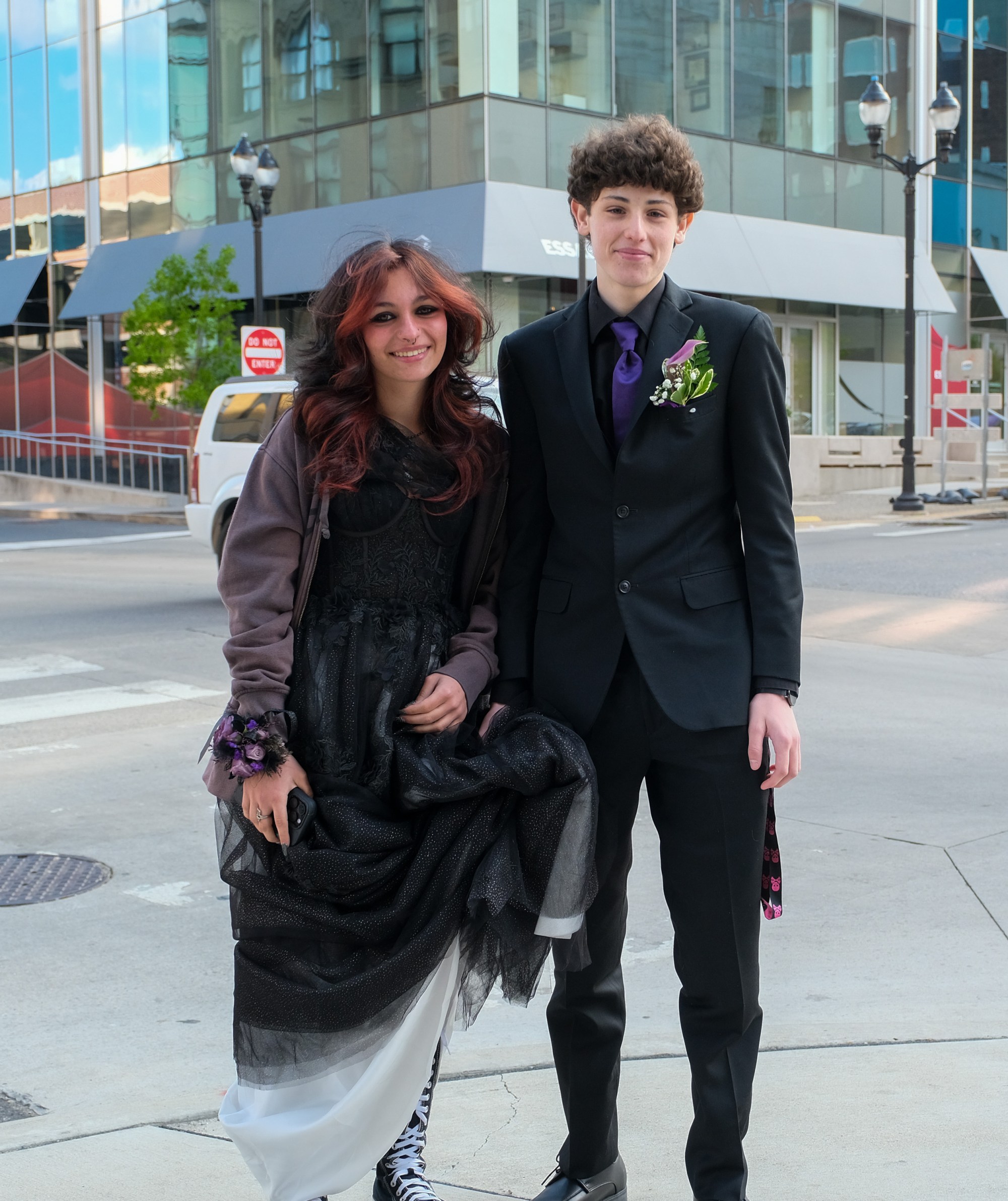 Saucon Valley High School held its prom Friday, May 1, 2026, at the Americus Hotel in Allentown. Students and their guests arrive to the big night. (Sharon Merkel/Special to The Morning Call)