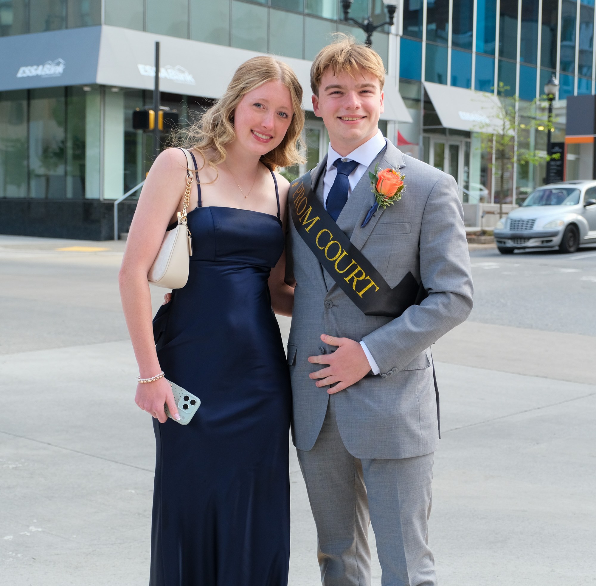 Saucon Valley High School held its prom Friday, May 1, 2026, at the Americus Hotel in Allentown. Students and their guests arrive to the big night. (Sharon Merkel/Special to The Morning Call)