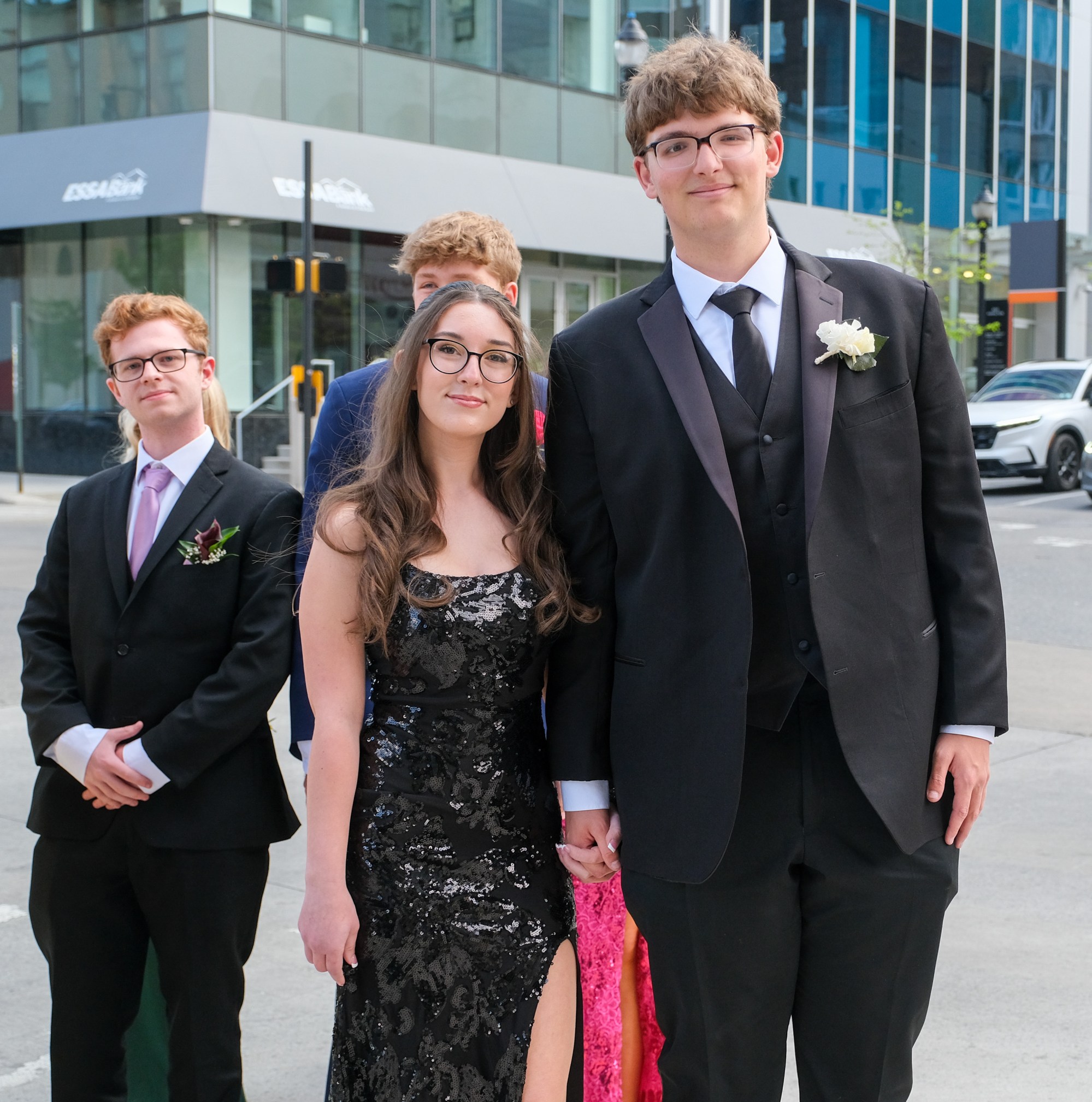 Saucon Valley High School held its prom Friday, May 1, 2026, at the Americus Hotel in Allentown. Students and their guests arrive to the big night. (Sharon Merkel/Special to The Morning Call)