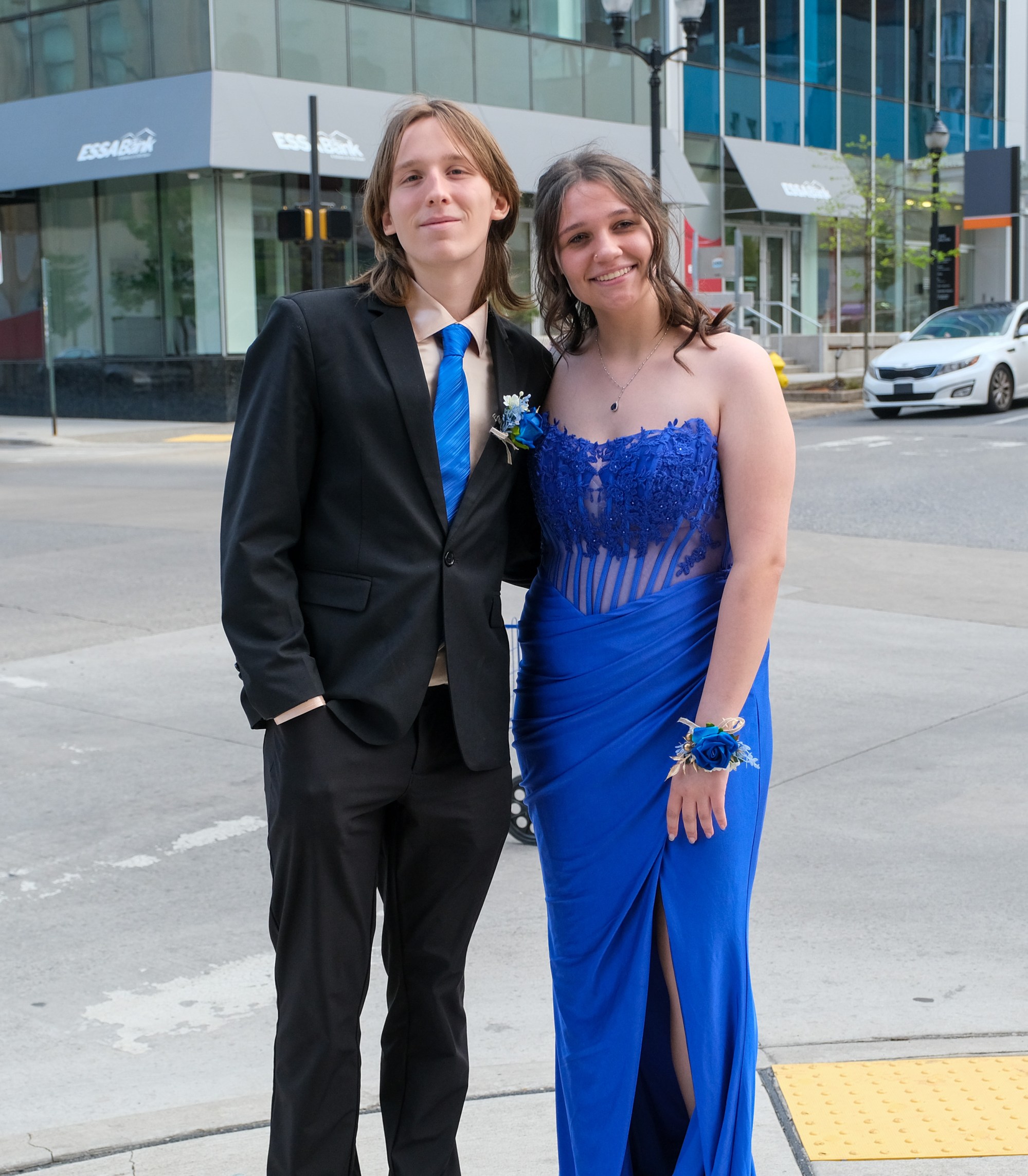 Saucon Valley High School held its prom Friday, May 1, 2026, at the Americus Hotel in Allentown. Students and their guests arrive to the big night. (Sharon Merkel/Special to The Morning Call)