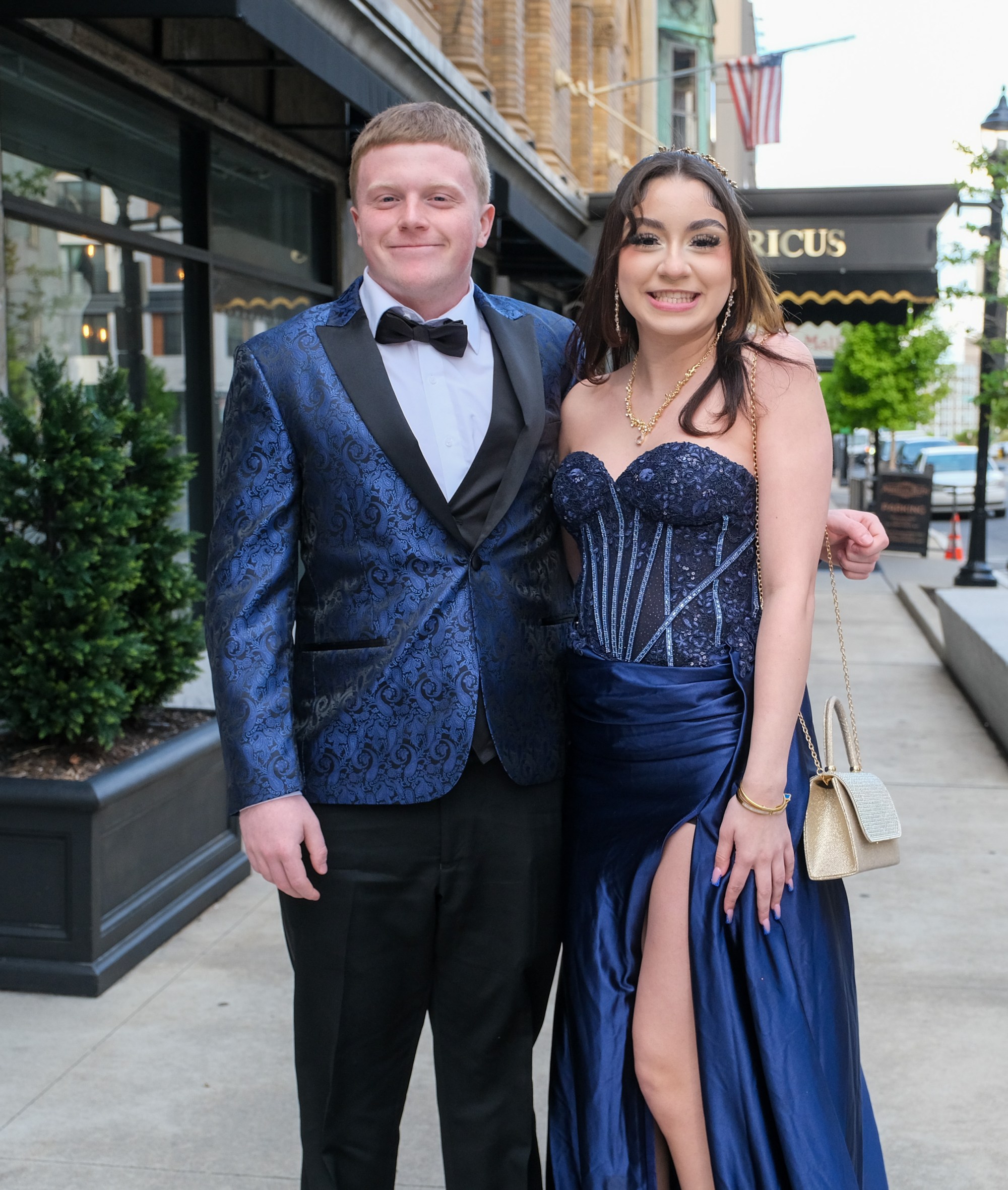 Saucon Valley High School held its prom Friday, May 1, 2026, at the Americus Hotel in Allentown. Students and their guests arrive to the big night. (Sharon Merkel/Special to The Morning Call)