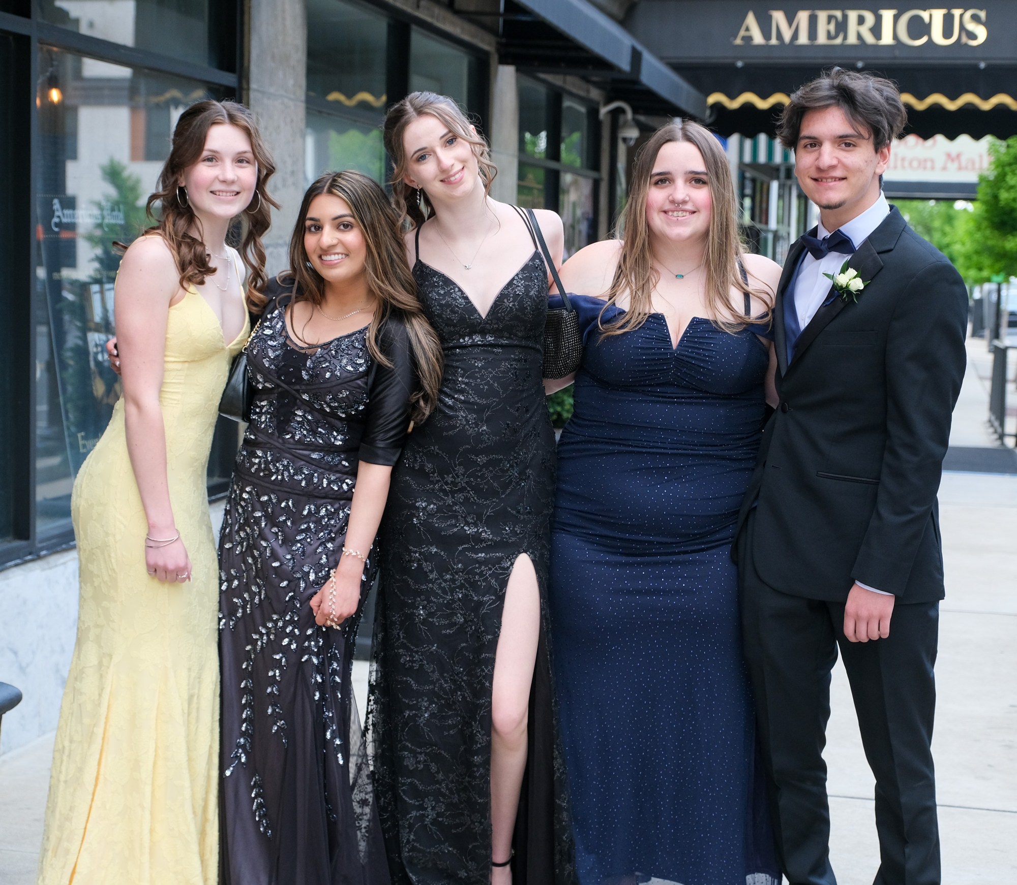 Saucon Valley High School held its prom Friday, May 1, 2026, at the Americus Hotel in Allentown. Students and their guests arrive to the big night. (Sharon Merkel/Special to The Morning Call)