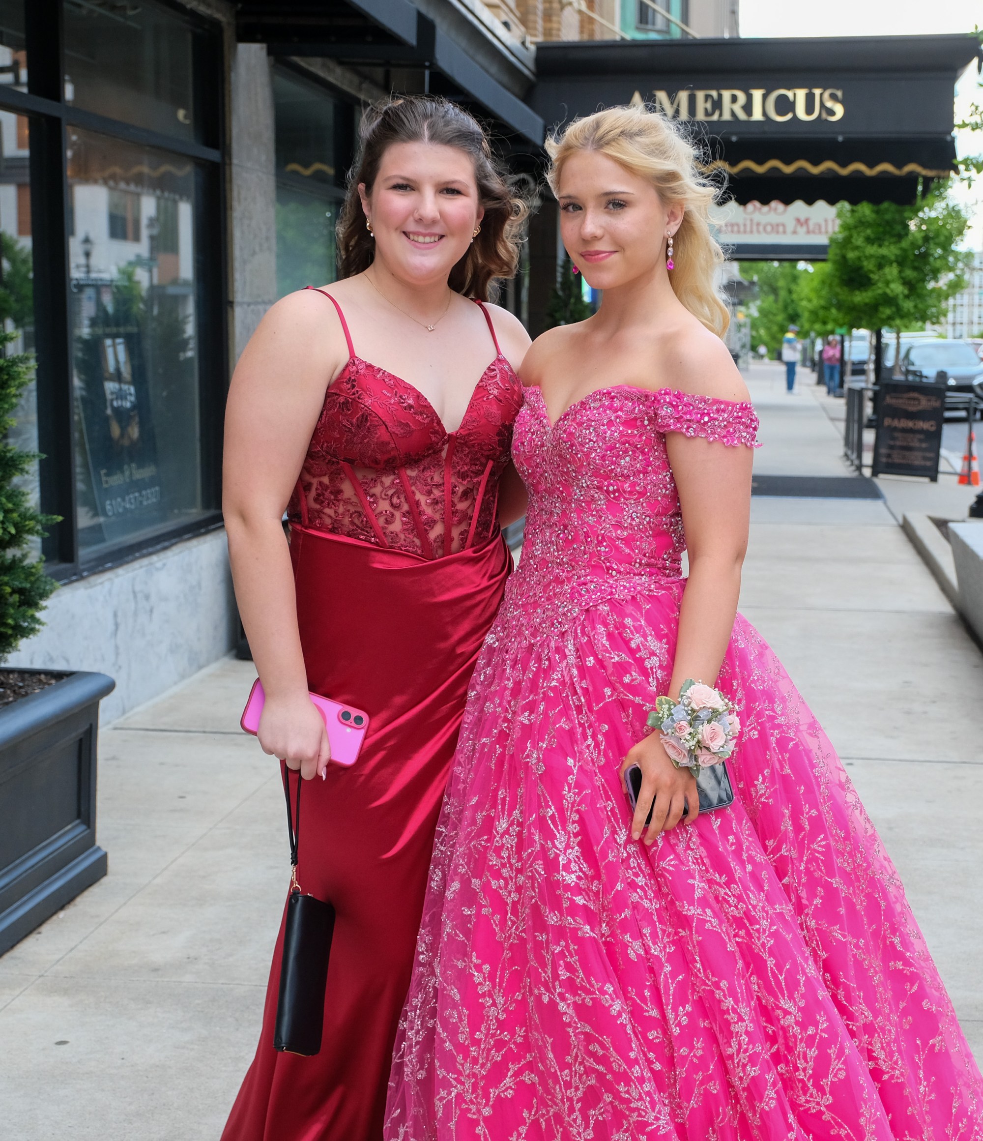 Saucon Valley High School held its prom Friday, May 1, 2026, at the Americus Hotel in Allentown. Students and their guests arrive to the big night. (Sharon Merkel/Special to The Morning Call)