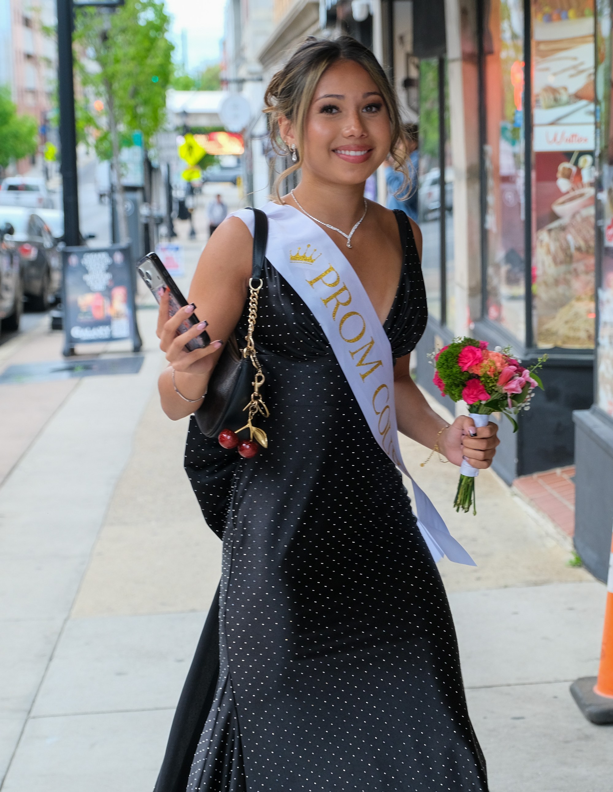 Saucon Valley High School held its prom Friday, May 1, 2026, at the Americus Hotel in Allentown. Students and their guests arrive to the big night. (Sharon Merkel/Special to The Morning Call)