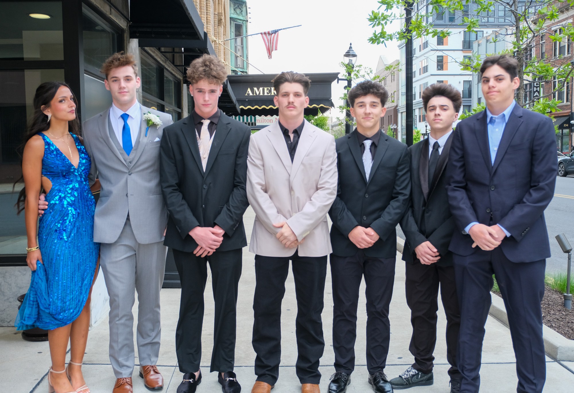 Saucon Valley High School held its prom Friday, May 1, 2026, at the Americus Hotel in Allentown. Students and their guests arrive to the big night. (Sharon Merkel/Special to The Morning Call)