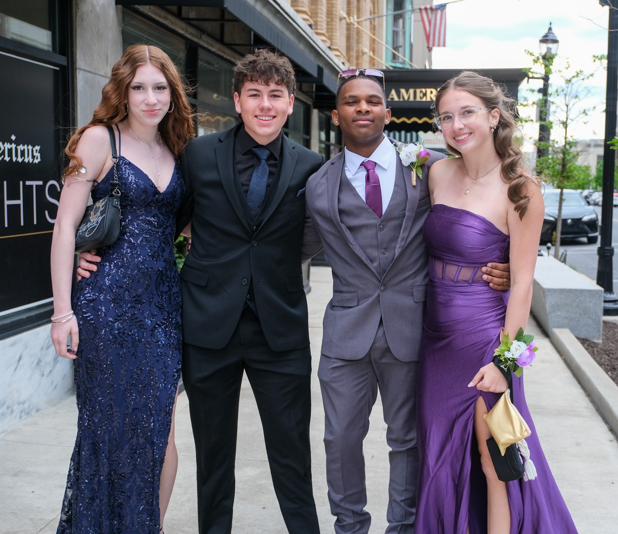 Saucon Valley High School held its prom Friday, May 1, 2026, at the Americus Hotel in Allentown. Students and their guests arrive to the big night. (Sharon Merkel/Special to The Morning Call)