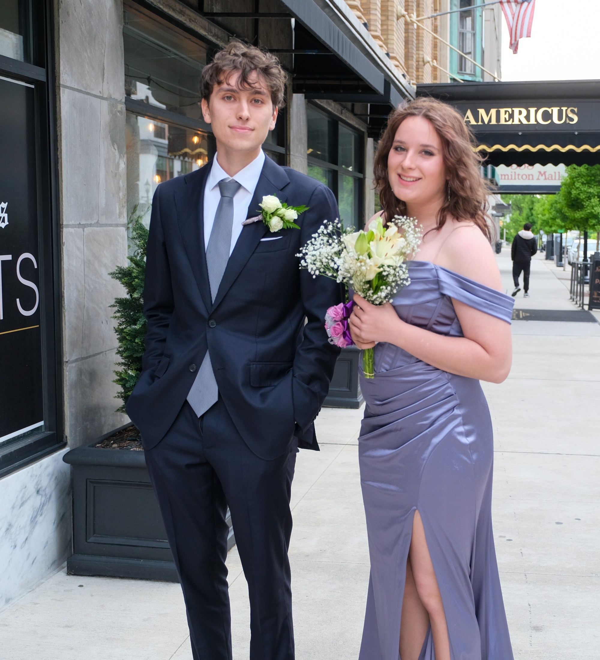 Saucon Valley High School held its prom Friday, May 1, 2026, at the Americus Hotel in Allentown. Students and their guests arrive to the big night. (Sharon Merkel/Special to The Morning Call)