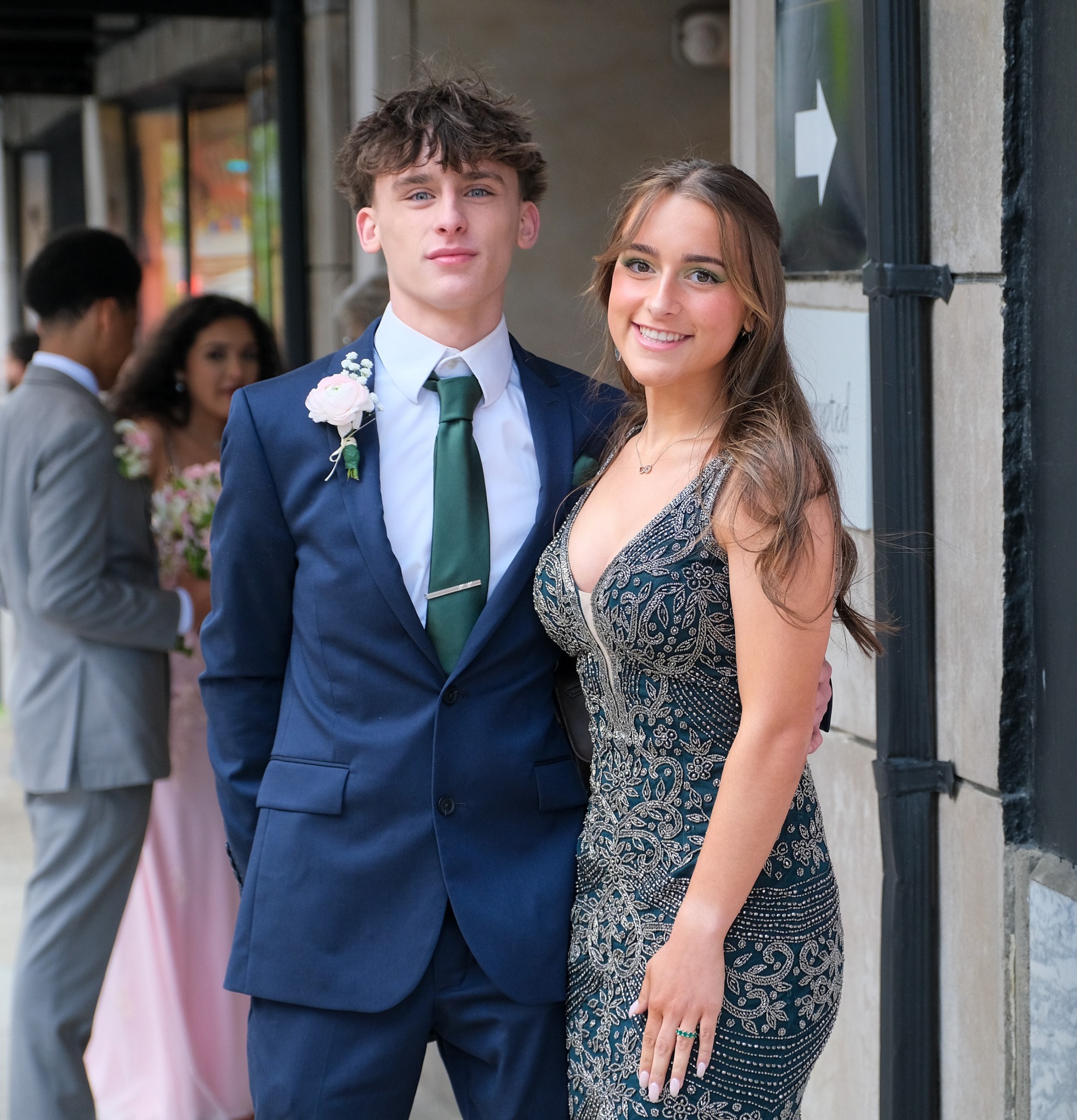 Saucon Valley High School held its prom Friday, May 1, 2026, at the Americus Hotel in Allentown. Students and their guests arrive to the big night. (Sharon Merkel/Special to The Morning Call)