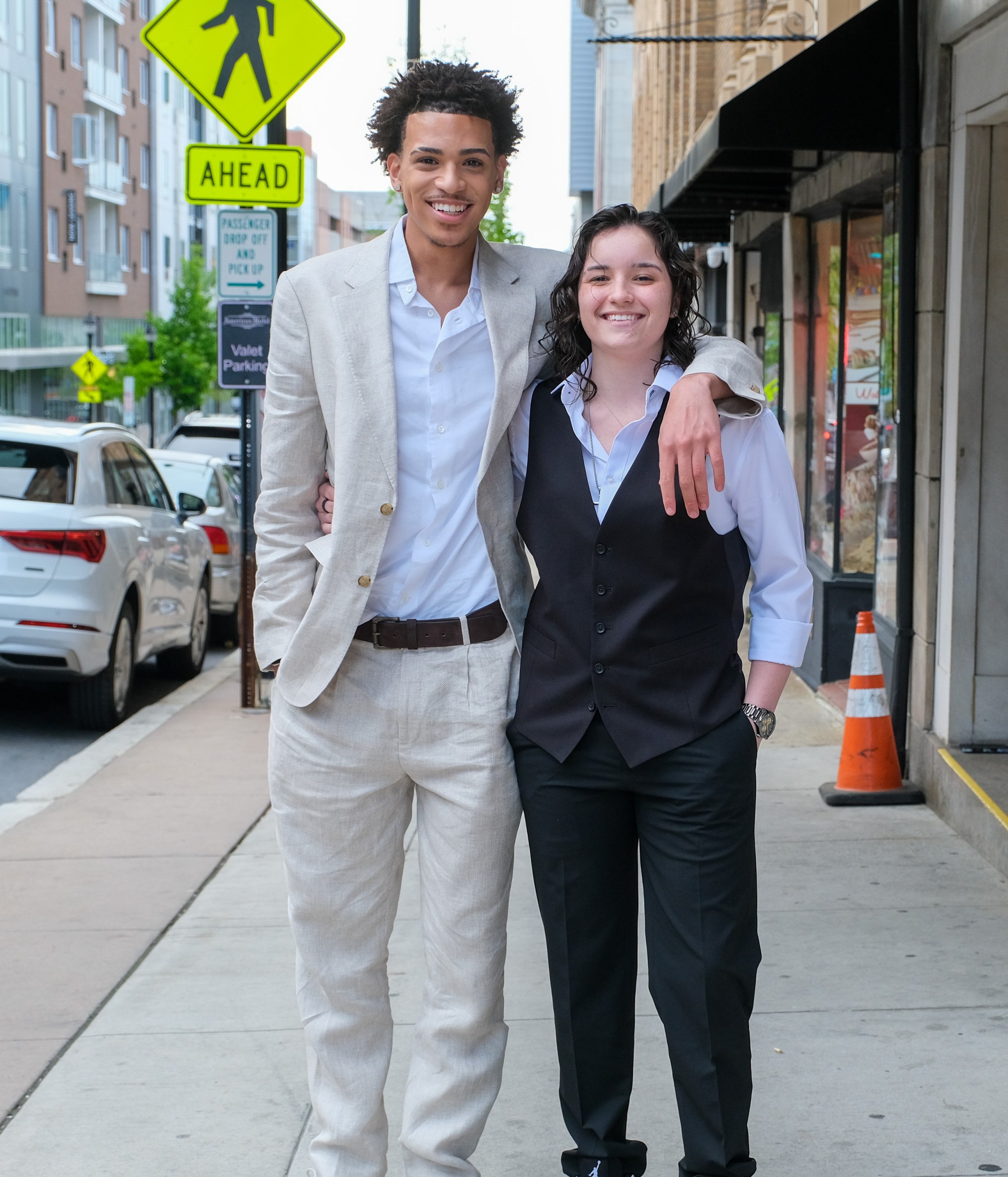 Saucon Valley High School held its prom Friday, May 1, 2026, at the Americus Hotel in Allentown. Students and their guests arrive to the big night. (Sharon Merkel/Special to The Morning Call)