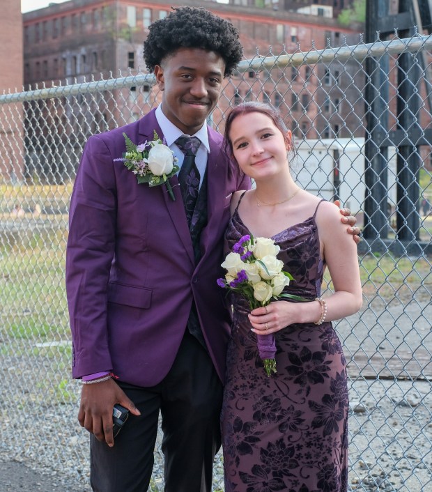 Southern Lehigh High School held its prom Friday, April 24, 2026, at SteelStacks in Bethlehem. Students and their guests arrive to the big night. (Sharon Merkel/Special to The Morning Call)