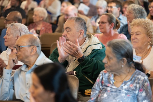 Attendees cheer during Lehigh County Aging & Adult Services' 26th annual Unsung Heroes tribute Wednesday, May 13, 2026, at Fellowship Community's Zentz Center in Whitehall Township. The annual tribute recognizes older adults who have enhanced their communities through active engagement, volunteerism and service to others. (Jonathan Broady/Special to The Morning Call)