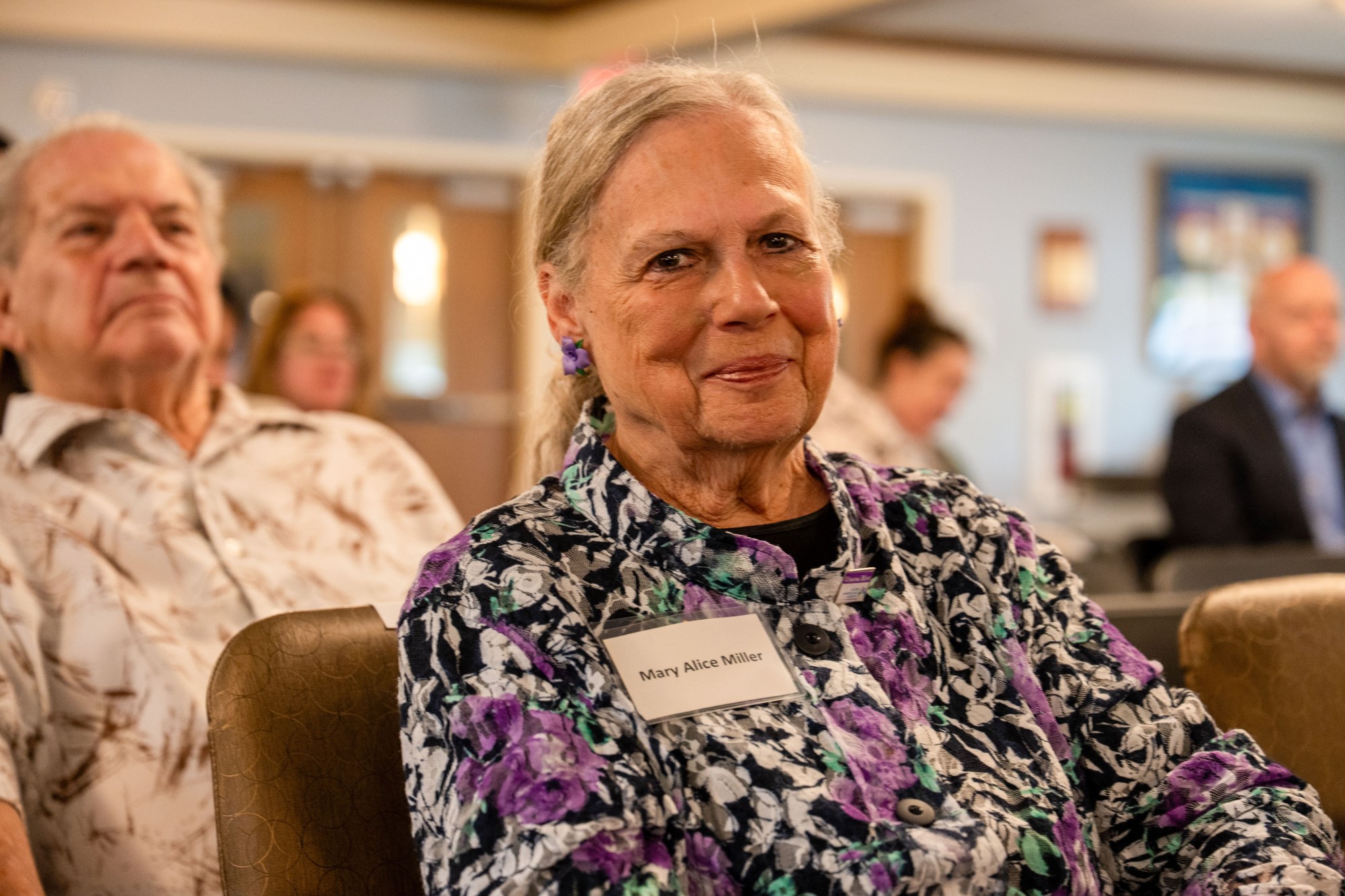 Mary Alice Miller of Allentown is honored during Lehigh County Aging & Adult Services' 26th annual Unsung Heroes tribute Wednesday, May 13, 2026, at Fellowship Community's Zentz Center in Whitehall Township. Miller volunteers with AARP and the Woman's Club of Emmaus.The annual tribute recognizes older adults who have enhanced their communities through active engagement, volunteerism and service to others. (Jonathan Broady/Special to The Morning Call)