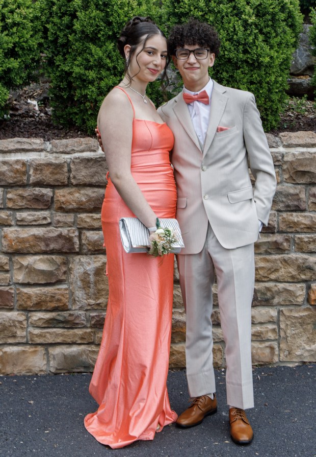 Whitehall High School students and their guests arrive for prom Saturday, May 2, 2026, at The Palace Center in Allentown. (Jane Therese/Special to The Morning Call)