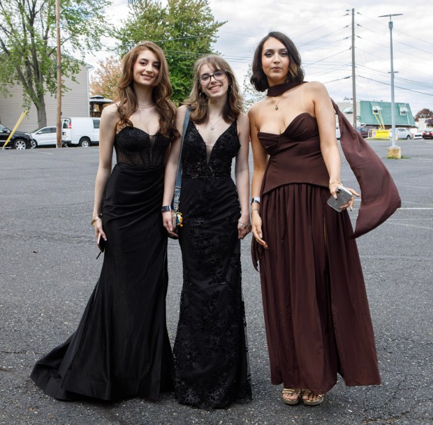 Whitehall High School students and their guests arrive for prom Saturday, May 2, 2026, at The Palace Center in Allentown. (Jane Therese/Special to The Morning Call)