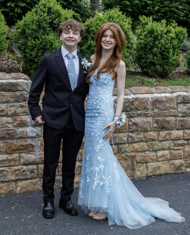 Whitehall High School students and their guests arrive for prom Saturday, May 2, 2026, at The Palace Center in Allentown. (Jane Therese/Special to The Morning Call)