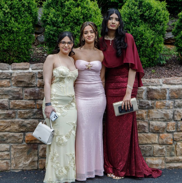 Whitehall High School students and their guests arrive for prom Saturday, May 2, 2026, at The Palace Center in Allentown. (Jane Therese/Special to The Morning Call)