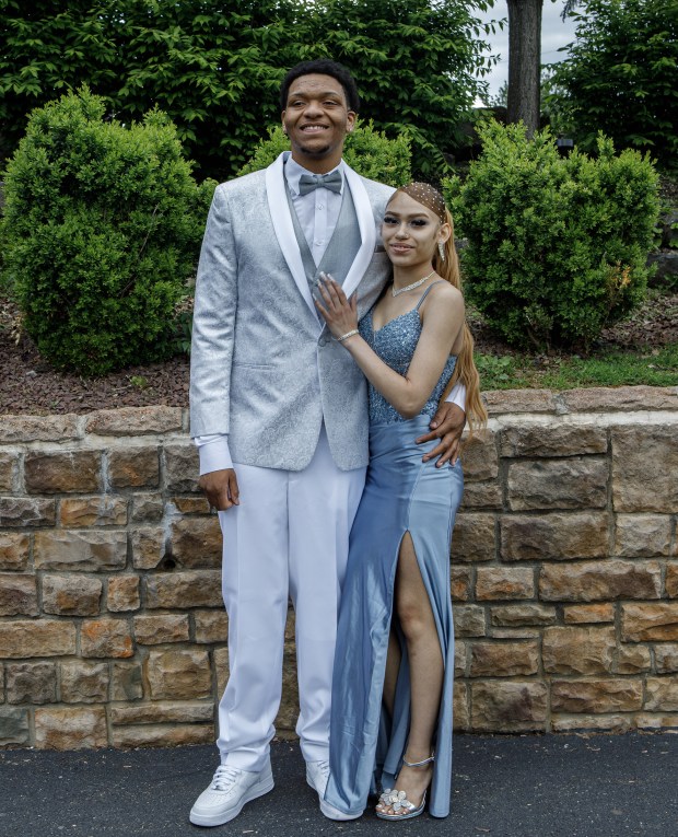 Whitehall High School students and their guests arrive for prom Saturday, May 2, 2026, at The Palace Center in Allentown. (Jane Therese/Special to The Morning Call)