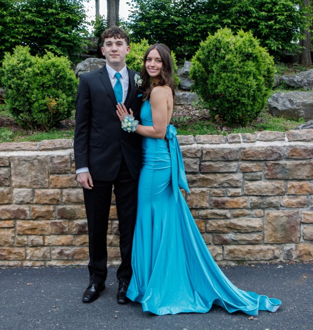 Whitehall High School students and their guests arrive for prom Saturday, May 2, 2026, at The Palace Center in Allentown. (Jane Therese/Special to The Morning Call)