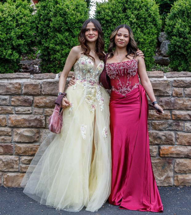 Whitehall High School students and their guests arrive for prom Saturday, May 2, 2026, at The Palace Center in Allentown. (Jane Therese/Special to The Morning Call)