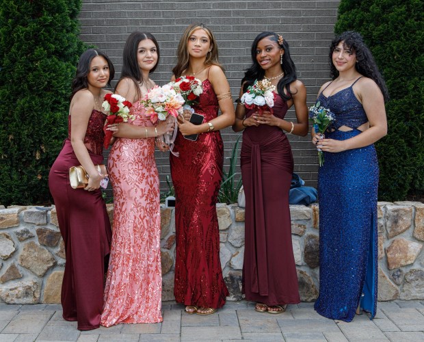 Wilson Area High School students and their guests arrive for prom Friday, May 15, at The Club at Twin Lakes in North Whitehall Township. (Jane Therese/Special to The Morning Call)