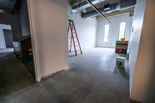 Artist spaces are shown during a media tour of ArtsQuest's new Creative Factory on Thursday, May 14, 2026, in Bethlehem. The informal walking tour shows the latest construction progress ahead of the building's anticipated soft opening later this year and highlights key spaces throughout the facility, including hospitality and event areas, classrooms, artist studios, gallery spaces, glass studio with observation space, performing art theater and more. (April Gamiz/The Morning Call)