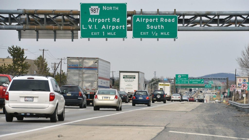 Route 22 exit at Airport Road one of most stressful in Pa.