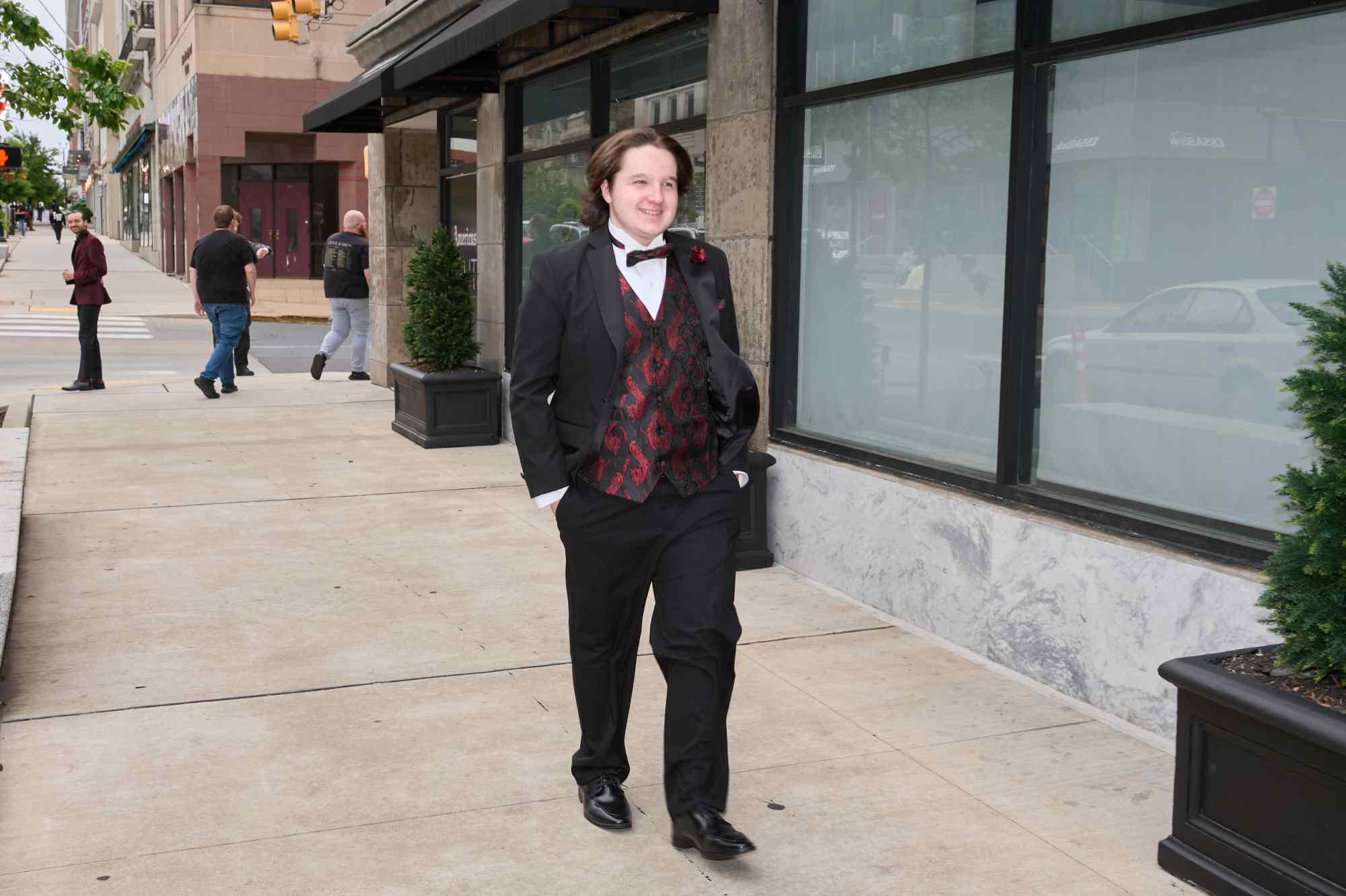 Lehigh Valley Charter High School for the Arts held its 2026 prom Friday, May 22, at the Americus Hotel in Allentown. Students and their guest arrive to the big night. (David Garrett/Special to The Morning Call)