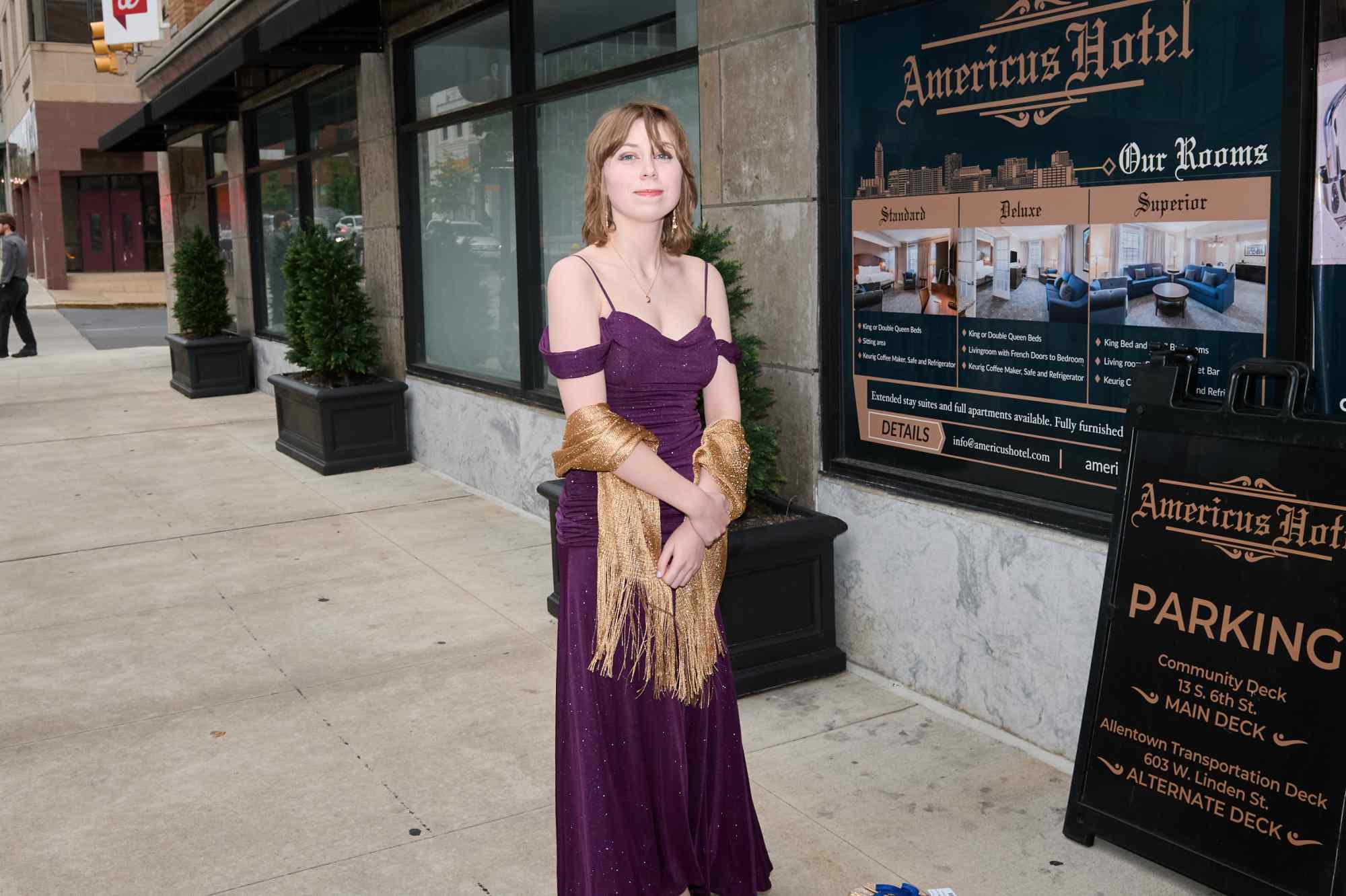 Lehigh Valley Charter High School for the Arts held its 2026 prom Friday, May 22, at the Americus Hotel in Allentown. Students and their guest arrive to the big night. (David Garrett/Special to The Morning Call)