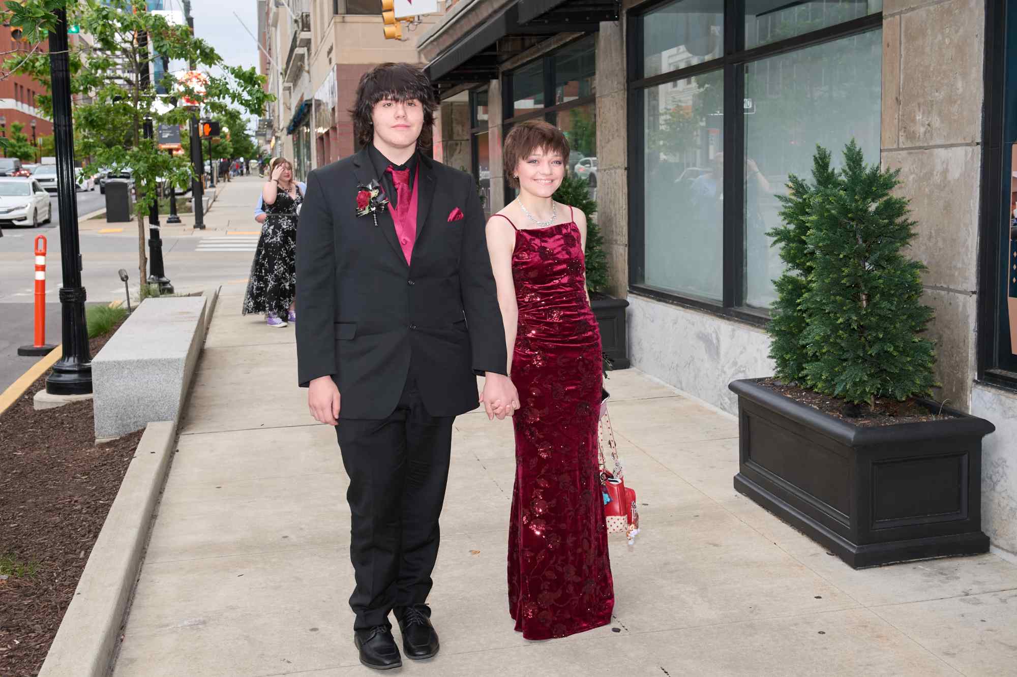 Lehigh Valley Charter High School for the Arts held its 2026 prom Friday, May 22, at the Americus Hotel in Allentown. Students and their guest arrive to the big night. (David Garrett/Special to The Morning Call)