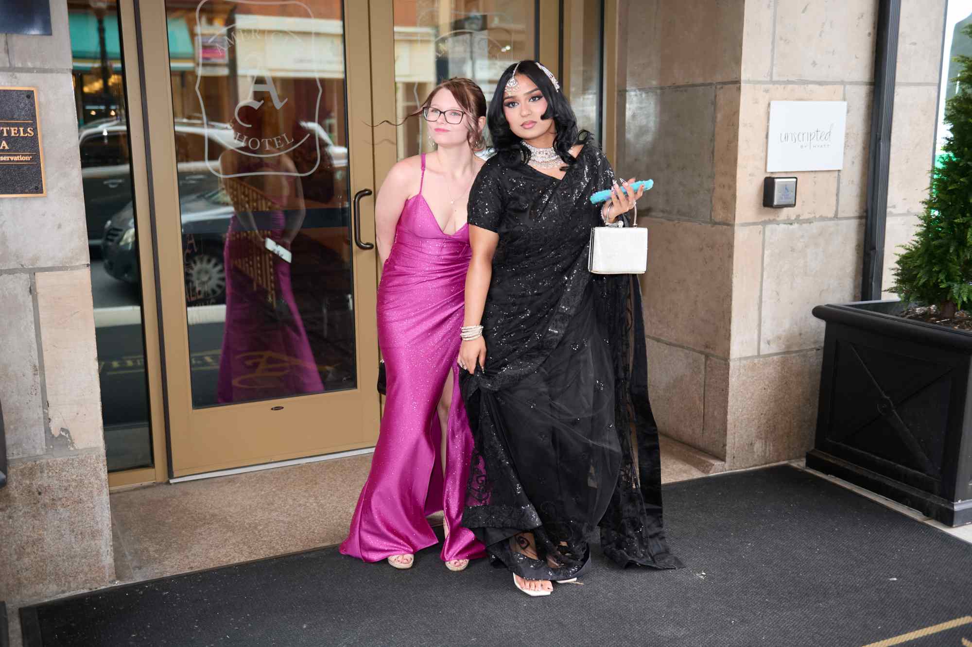 Lehigh Valley Charter High School for the Arts held its 2026 prom Friday, May 22, at the Americus Hotel in Allentown. Students and their guest arrive to the big night. (David Garrett/Special to The Morning Call)