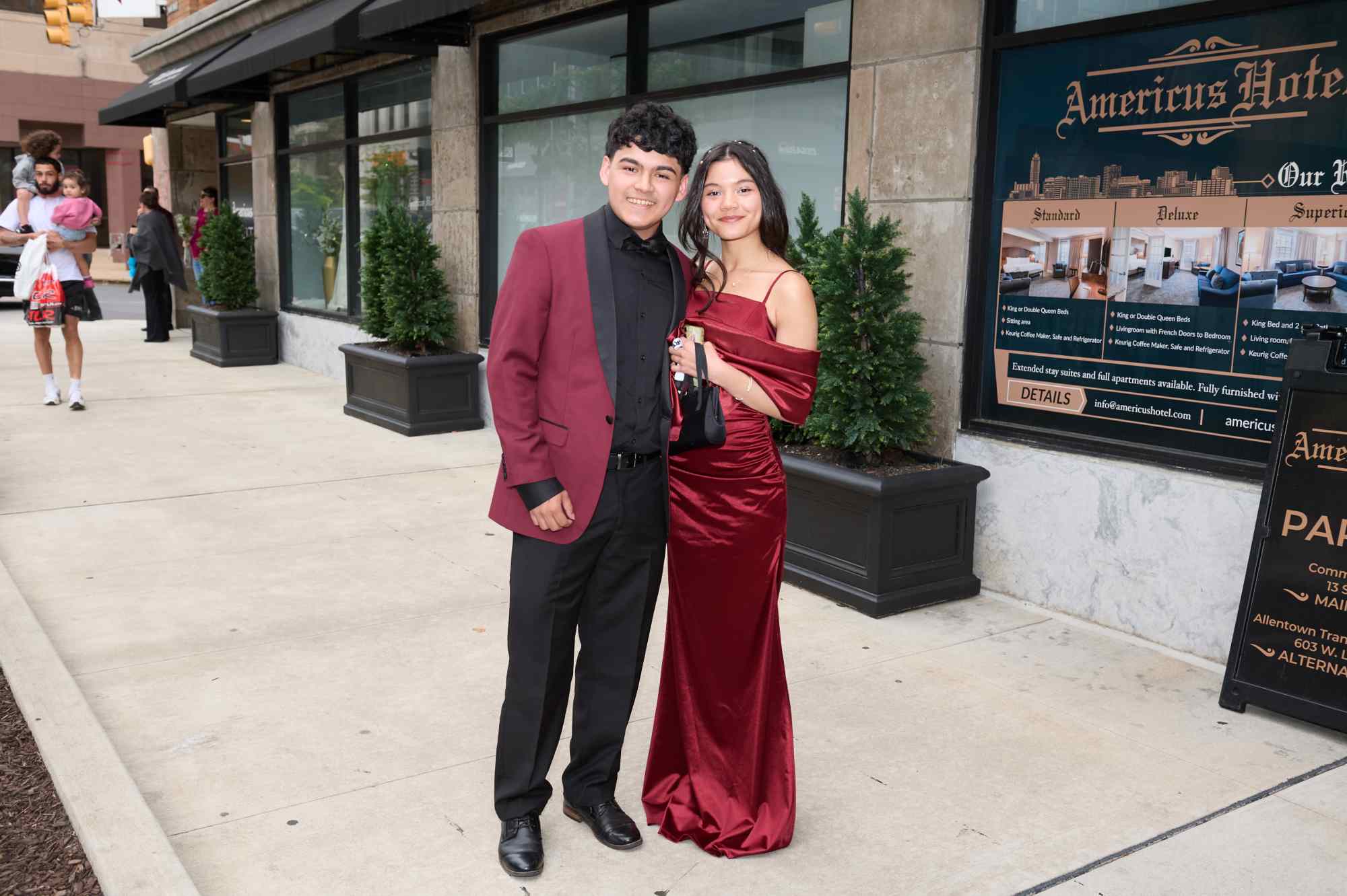 Lehigh Valley Charter High School for the Arts held its 2026 prom Friday, May 22, at the Americus Hotel in Allentown. Students and their guest arrive to the big night. (David Garrett/Special to The Morning Call)