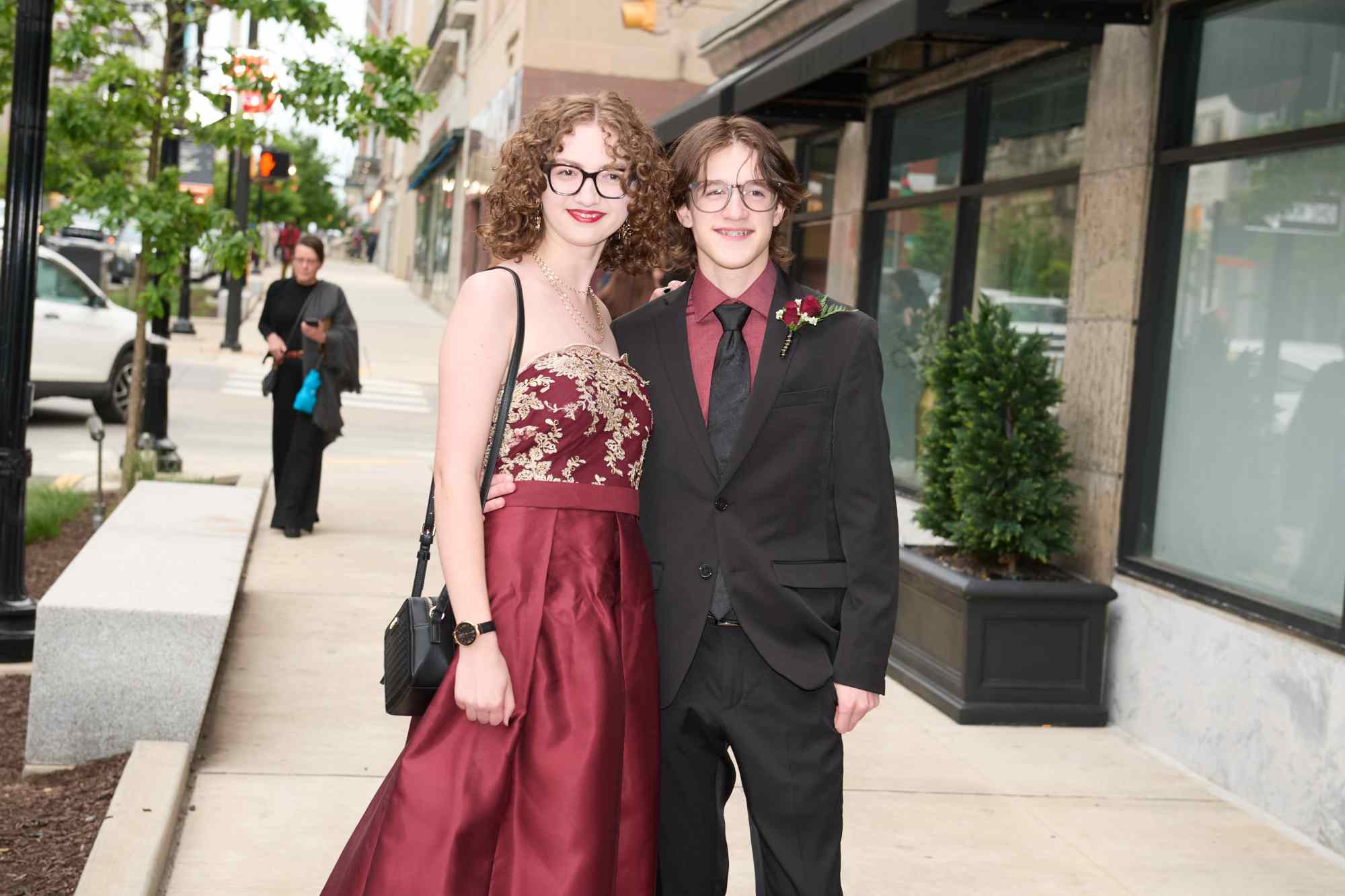 Lehigh Valley Charter High School for the Arts held its 2026 prom Friday, May 22, at the Americus Hotel in Allentown. Students and their guest arrive to the big night. (David Garrett/Special to The Morning Call)