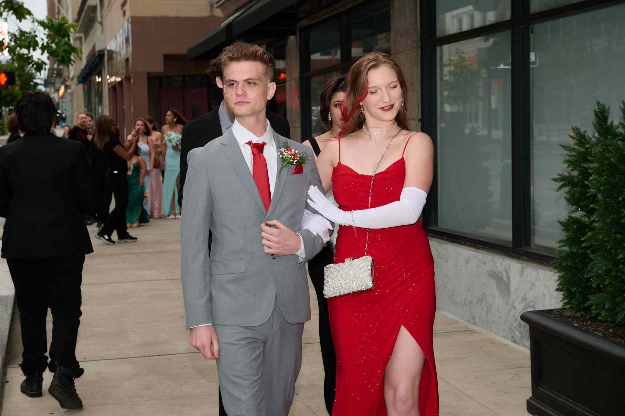 Lehigh Valley Charter High School for the Arts held its 2026 prom Friday, May 22, at the Americus Hotel in Allentown. Students and their guest arrive to the big night. (David Garrett/Special to The Morning Call)