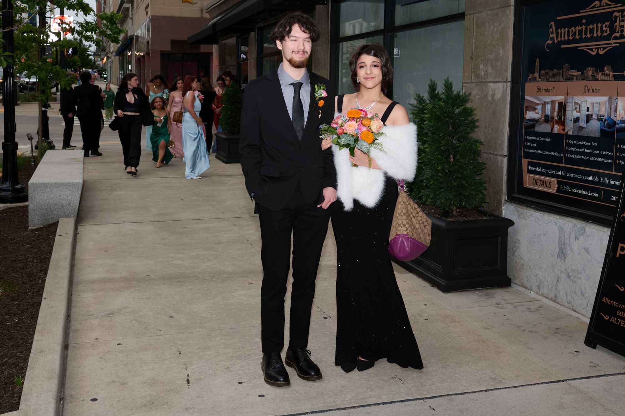 Lehigh Valley Charter High School for the Arts held its 2026 prom Friday, May 22, at the Americus Hotel in Allentown. Students and their guest arrive to the big night. (David Garrett/Special to The Morning Call)