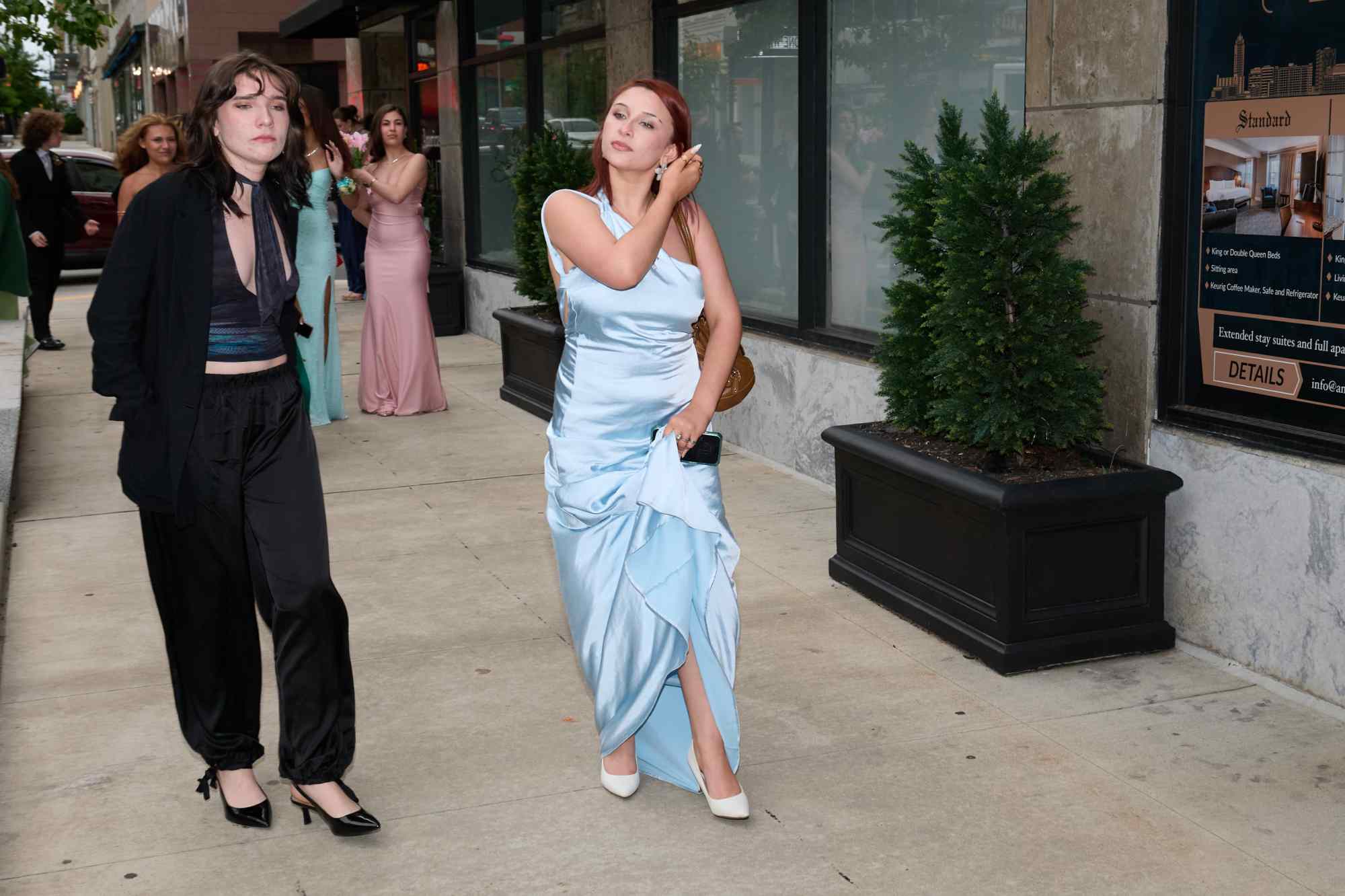 Lehigh Valley Charter High School for the Arts held its 2026 prom Friday, May 22, at the Americus Hotel in Allentown. Students and their guest arrive to the big night. (David Garrett/Special to The Morning Call)