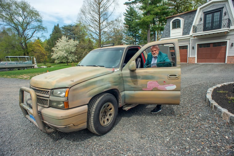 Fred Hagen speaks about the war-damaged truck of Ukrainian President Volodymyr Zelensky from his 2014-15 television series "Servant of the People," which he won at auction.