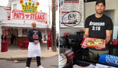 Owner of eatery that created the Philly cheesesteak will cook at Long Island pizzeria in Knicks gear after losing bet