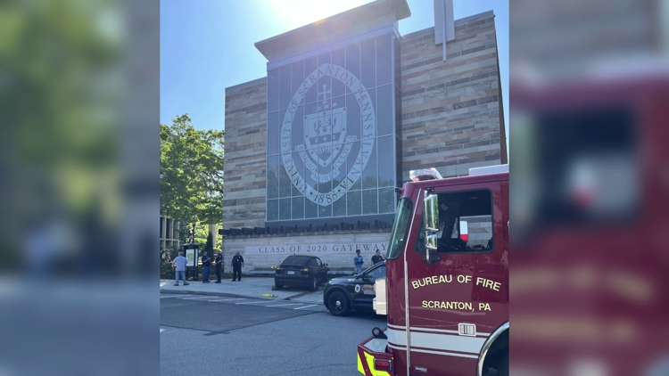 Police investigating after car crashes into University of Scranton gateway