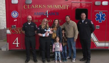 Clarks Summit paramedics reunite with baby they helped deliver