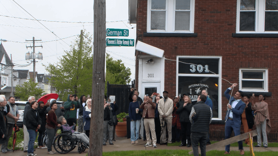 City dedicates street to Reverend Charles, Mother Mary Beth Kennedy