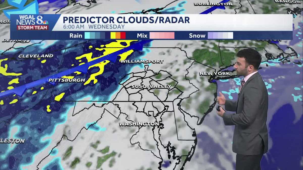 Warm start to the week, then rain returns Wednesday in south-central Pennsylvania
