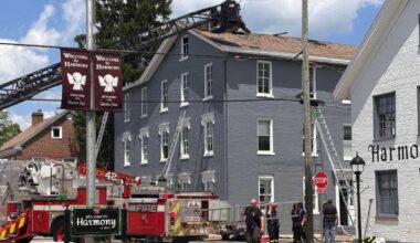 Fire in Harmony, Pennsylvania historic district