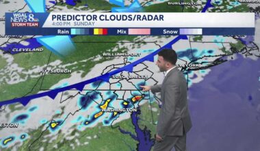 Partly to mainly clear overnight; few PM showers on Mother’s Day for south-central Pennsylvania