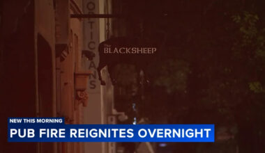 Overnight fire rekindles at Black Sheep Pub in Center City Philadelphia