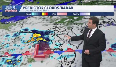 Increasing Clouds Today; Few Showers Wednesday
