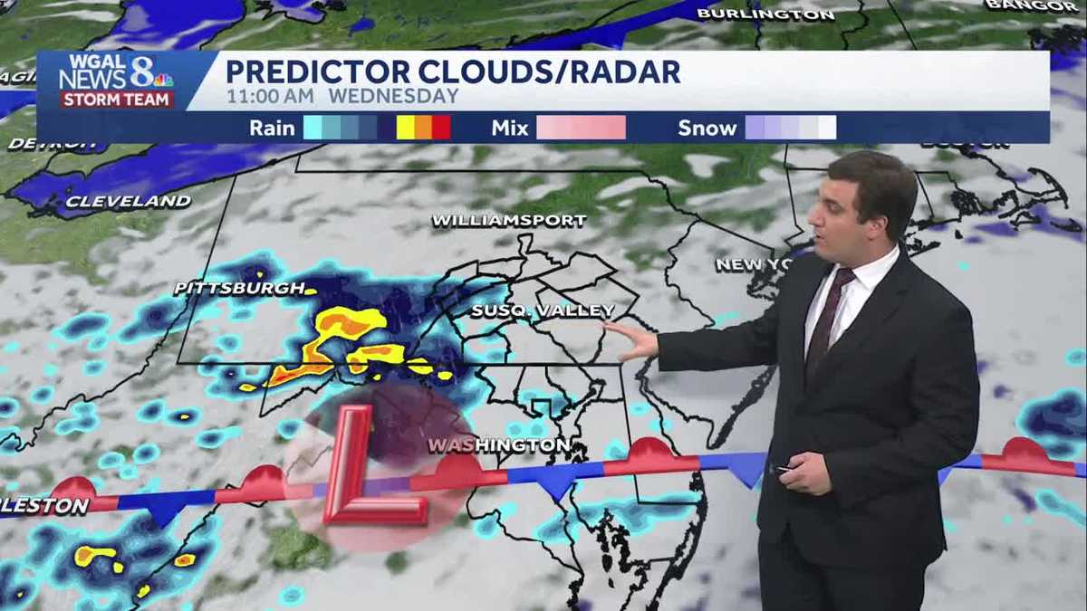 Increasing Clouds Today; Few Showers Wednesday