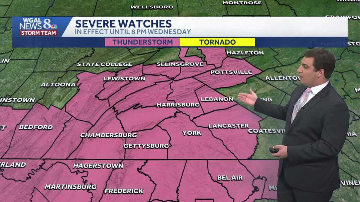 Severe Thunderstorm Watch Issued Across South Central Pennsylvania