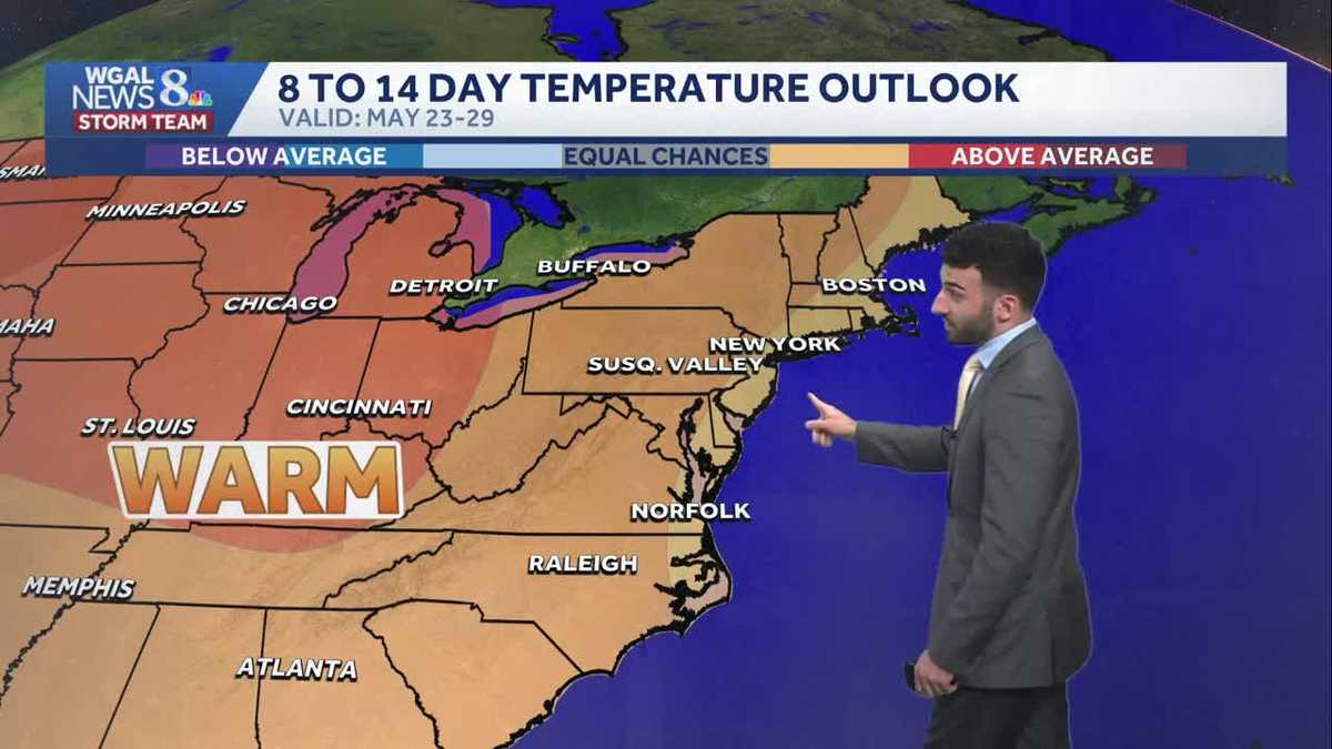 Warm weekend ahead & then summerlike conditions early next week across south-central Pennsylvania